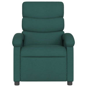 vidaXL Electric Massage Recliner Chair Dark Green Fabric-6