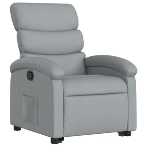 vidaXL Stand up Recliner Chair Light Gray Fabric-1