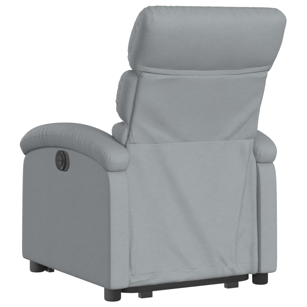 vidaXL Stand up Recliner Chair Light Gray Fabric-2