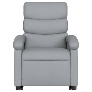 vidaXL Stand up Recliner Chair Light Gray Fabric-6