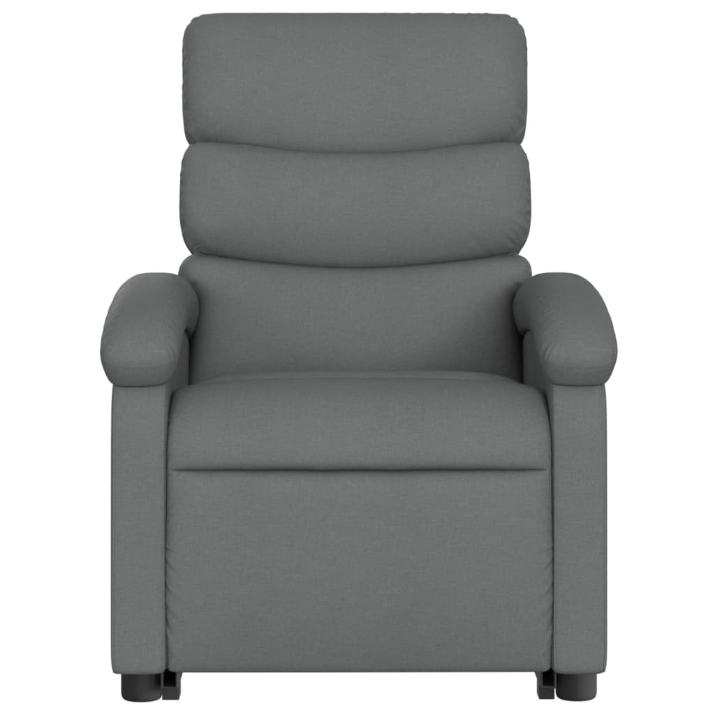 vidaXL Stand up Recliner Chair Dark Gray Fabric-6