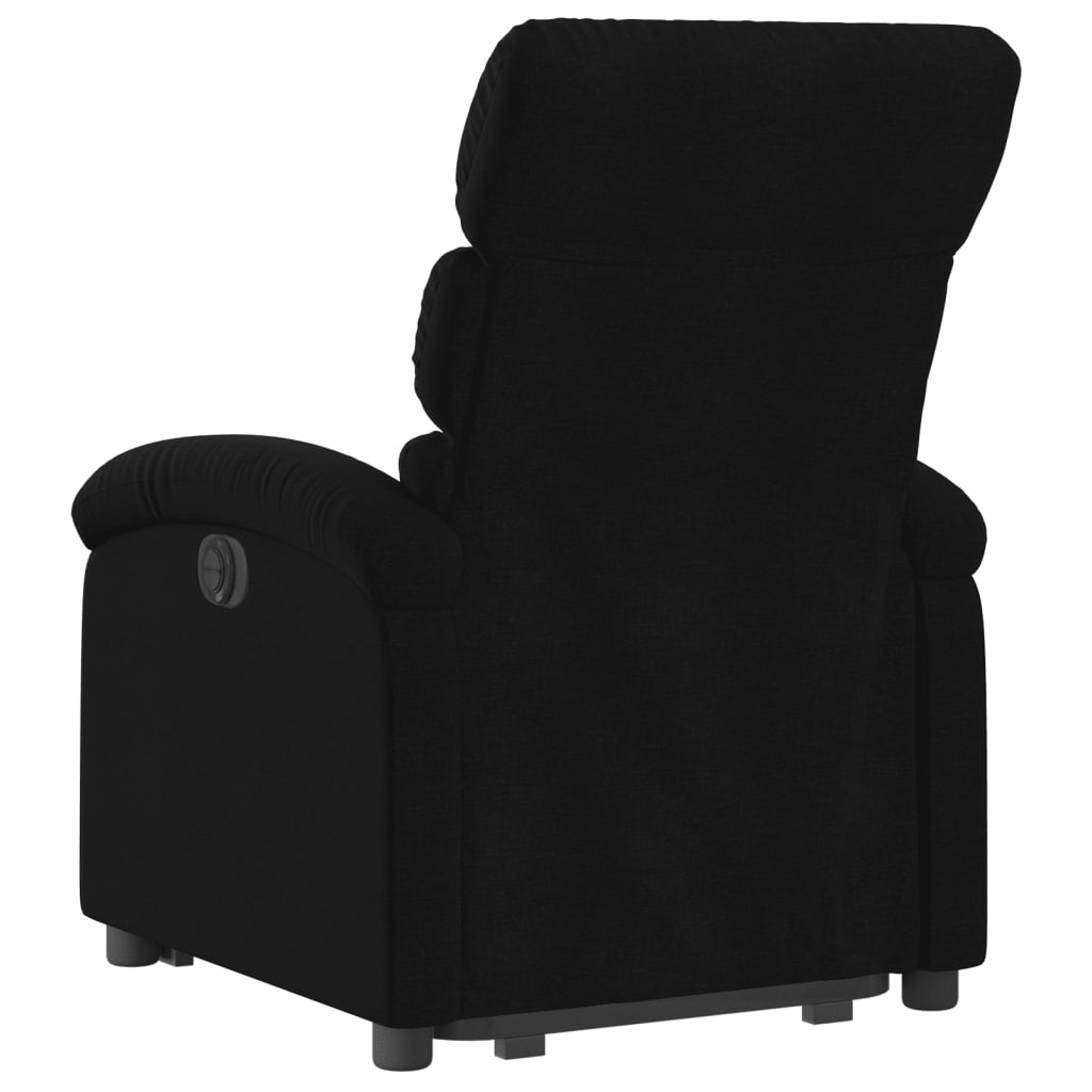 vidaXL Stand up Recliner Chair Black Fabric-1