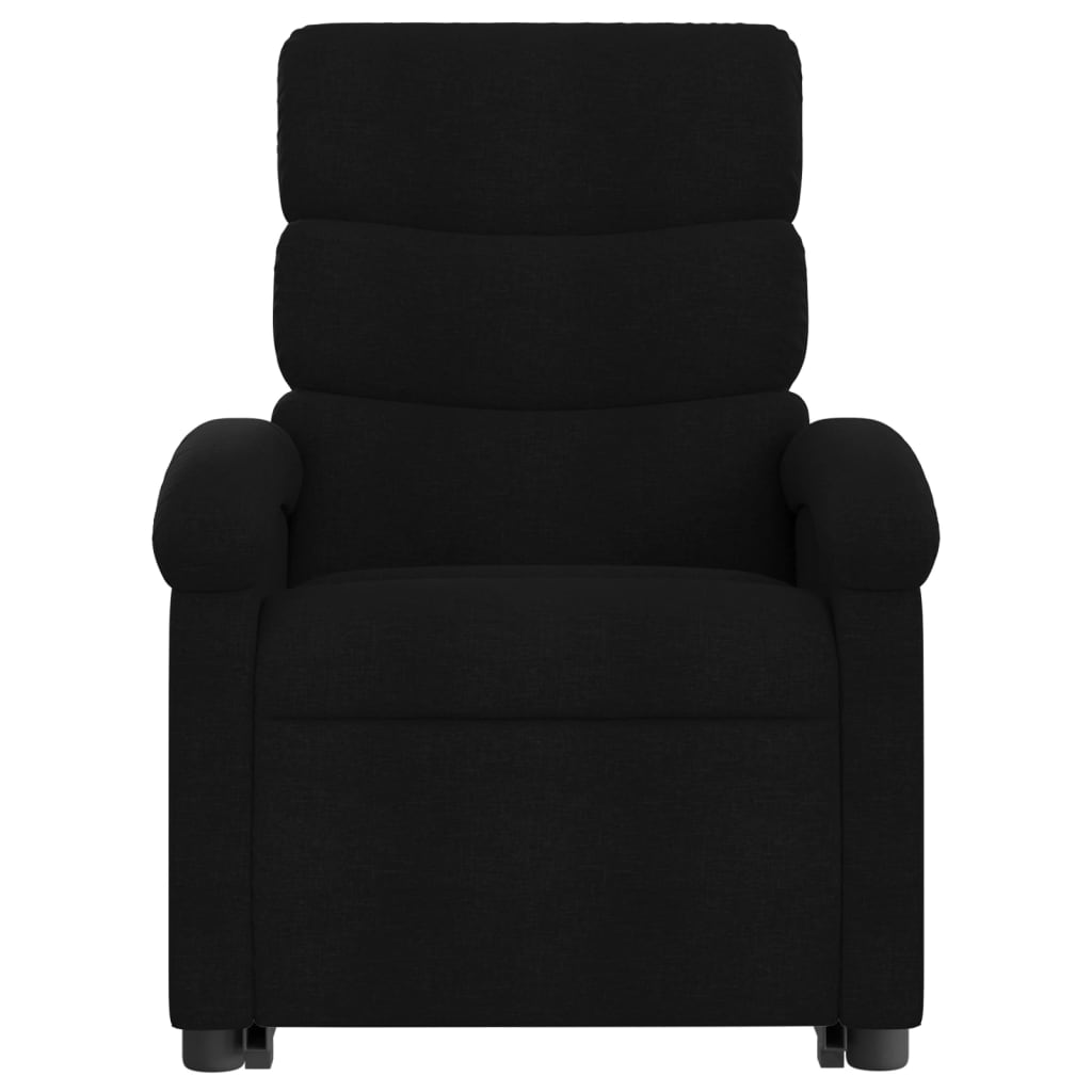 vidaXL Stand up Recliner Chair Black Fabric-4