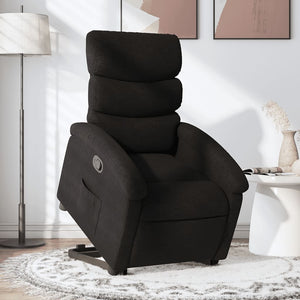 vidaXL Stand up Recliner Chair Black Fabric-0