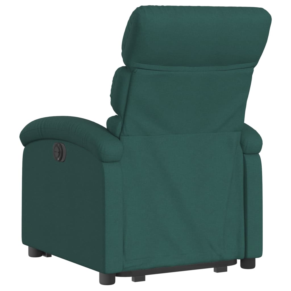 vidaXL Stand up Recliner Chair Dark Green Fabric-2