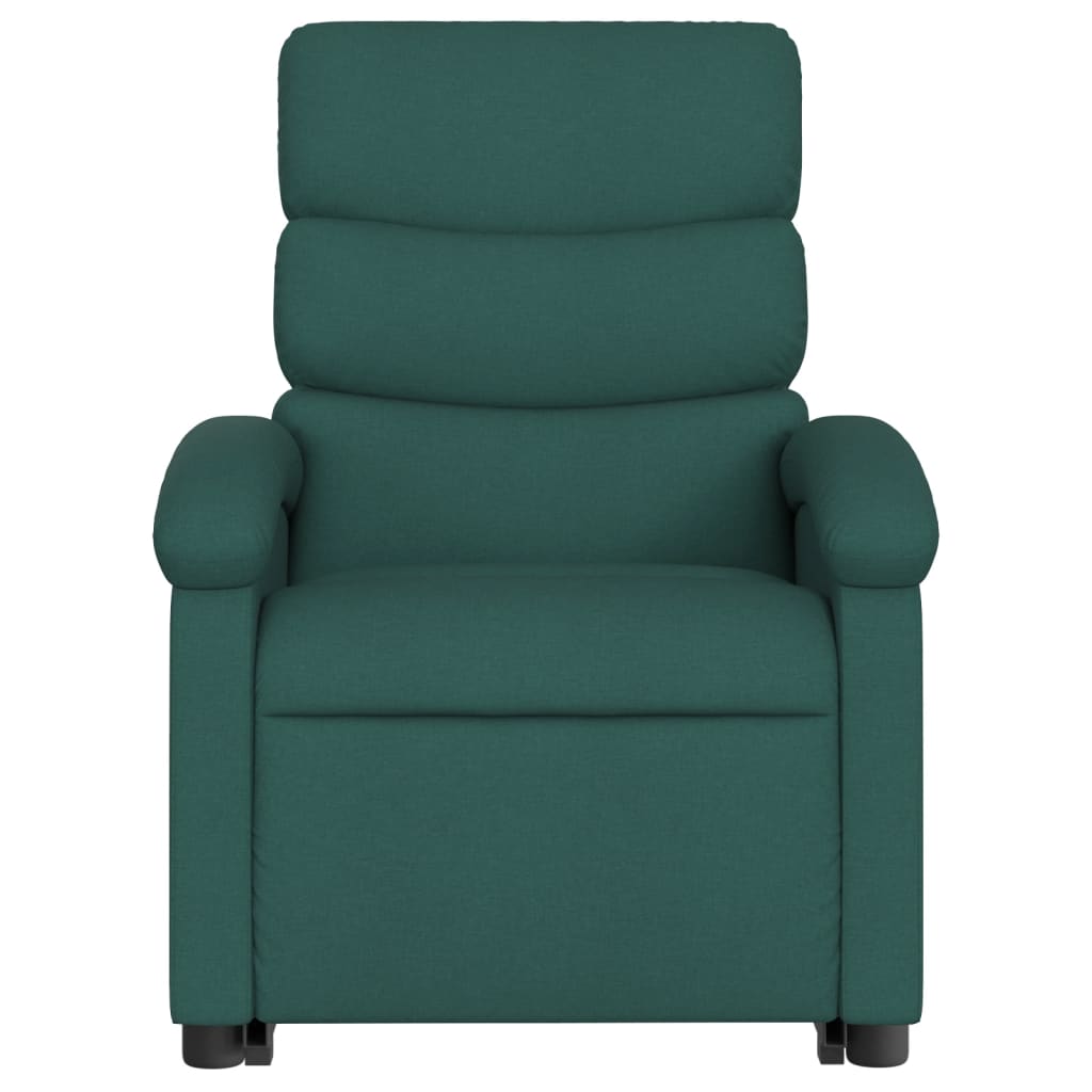 vidaXL Stand up Recliner Chair Dark Green Fabric-6