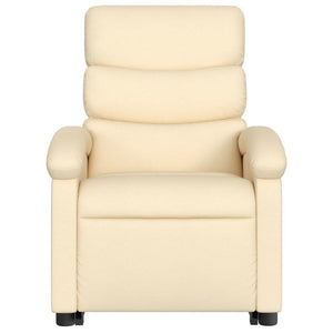 vidaXL Electric Stand up Recliner Chair Cream Fabric-6