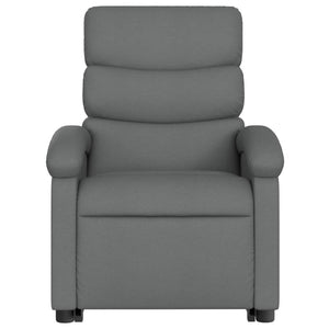 vidaXL Electric Stand up Massage Recliner Chair Dark Gray Fabric-6