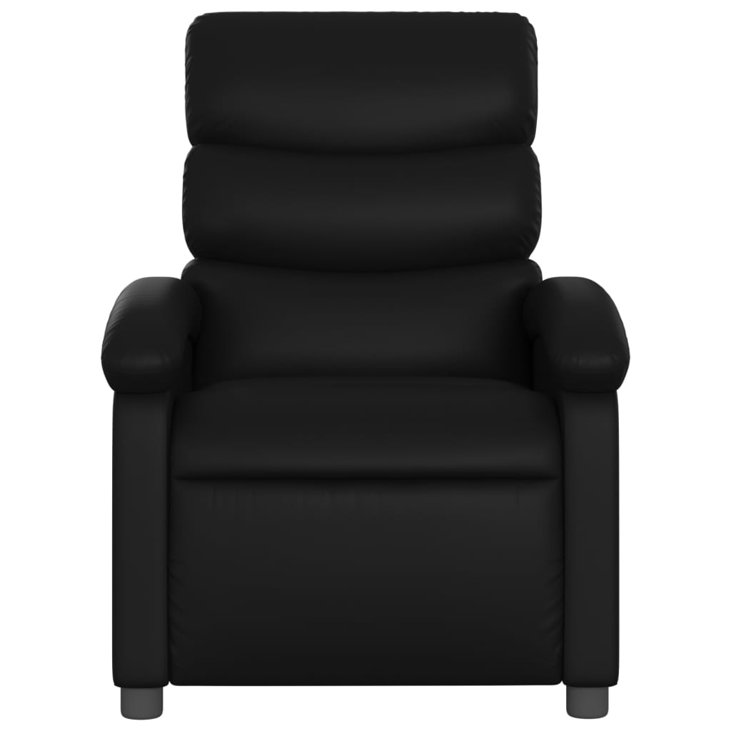 vidaXL Recliner Chair Black Faux Leather-1