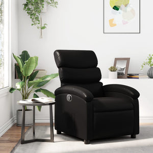 vidaXL Recliner Chair Black Faux Leather-0