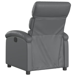 vidaXL Recliner Chair Gray Faux Leather-3