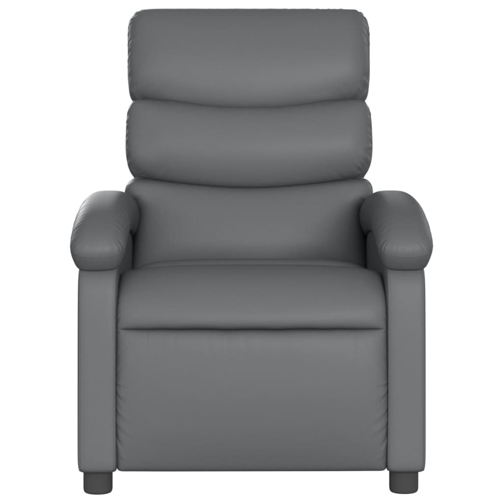 vidaXL Electric Recliner Chair Gray Faux Leather-6