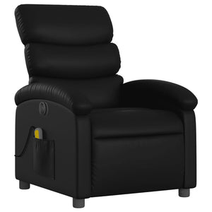 vidaXL Electric Massage Recliner Chair Black Faux Leather-1