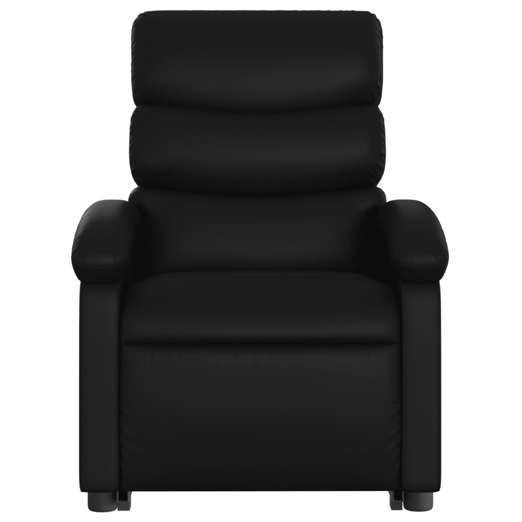 vidaXL Stand up Recliner Chair Black Faux Leather-6