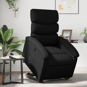 vidaXL Stand up Recliner Chair Black Faux Leather-0