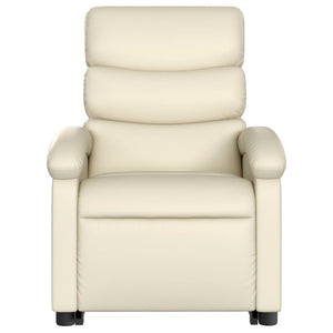 vidaXL Stand up Recliner Chair Cream Faux Leather-6