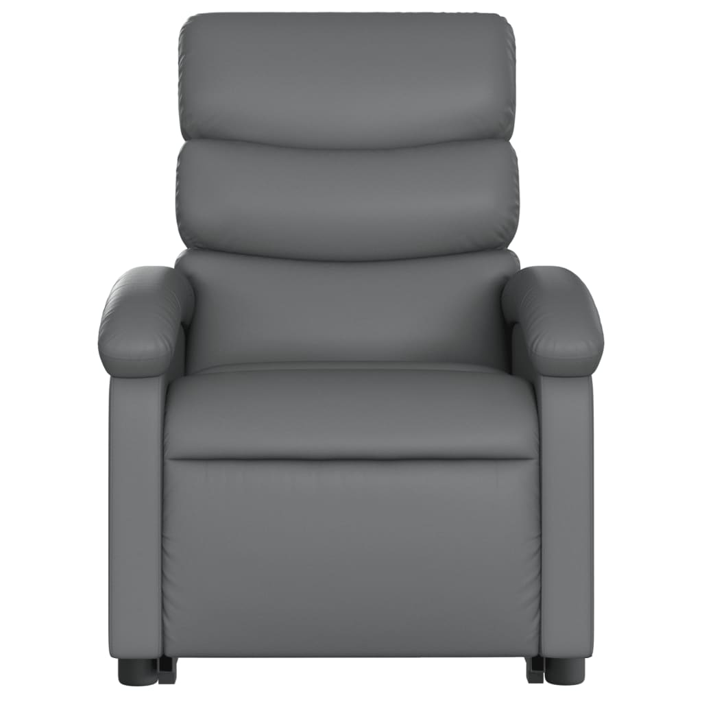 vidaXL Electric Stand up Recliner Chair Gray Faux Leather-6