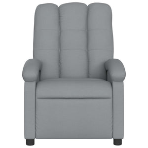 vidaXL Massage Recliner Chair Light Gray Fabric-1