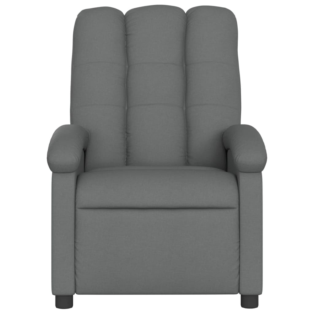 vidaXL Massage Recliner Chair Dark Gray Fabric-1