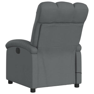 vidaXL Massage Recliner Chair Dark Gray Fabric-3