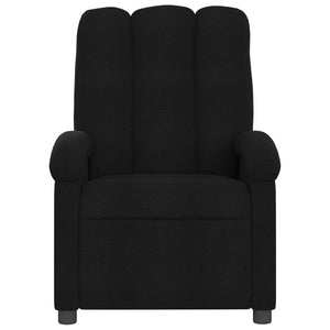 vidaXL Massage Recliner Chair Black Fabric-1