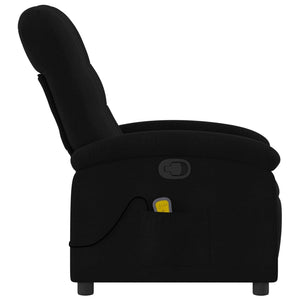 vidaXL Massage Recliner Chair Black Fabric-2