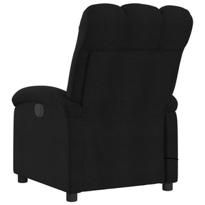 vidaXL Massage Recliner Chair Black Fabric-3