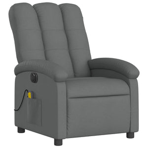 vidaXL Electric Massage Recliner Chair Dark Gray Fabric-1