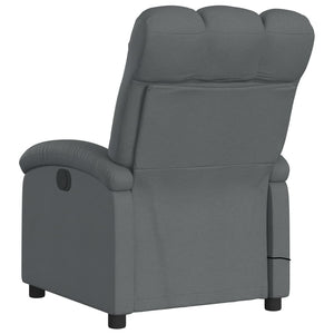 vidaXL Electric Massage Recliner Chair Dark Gray Fabric-2