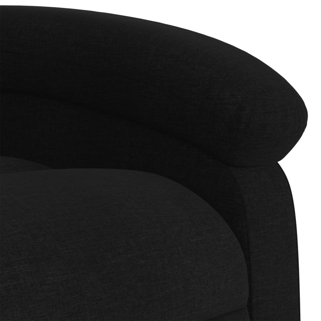 vidaXL Electric Massage Recliner Chair Black Fabric-7