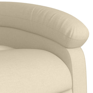 vidaXL Electric Massage Recliner Chair Cream Fabric-6