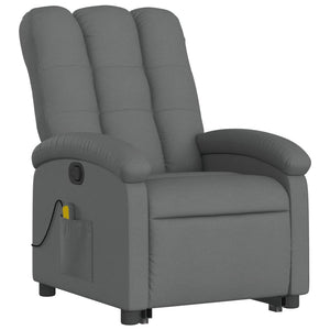 vidaXL Stand up Massage Recliner Chair Dark Gray Fabric-1