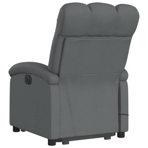 vidaXL Stand up Massage Recliner Chair Dark Gray Fabric-2