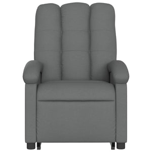 vidaXL Stand up Massage Recliner Chair Dark Gray Fabric-6