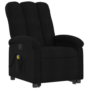 vidaXL Stand up Massage Recliner Chair Black Fabric-1