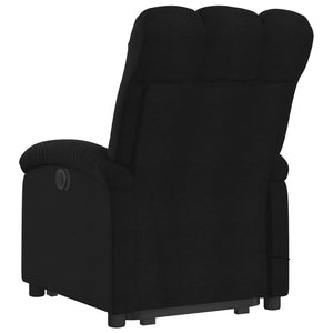 vidaXL Stand up Massage Recliner Chair Black Fabric-2