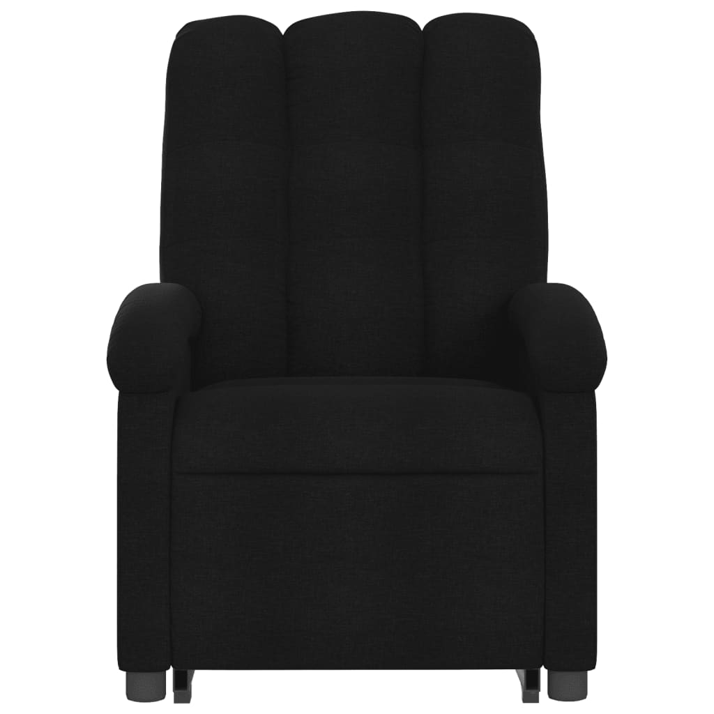 vidaXL Stand up Massage Recliner Chair Black Fabric-6