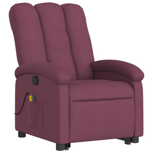 vidaXL Stand up Massage Recliner Chair Purple Fabric-1