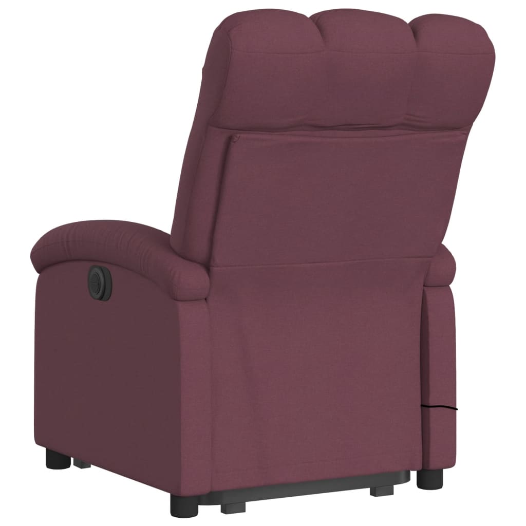 vidaXL Stand up Massage Recliner Chair Purple Fabric-2