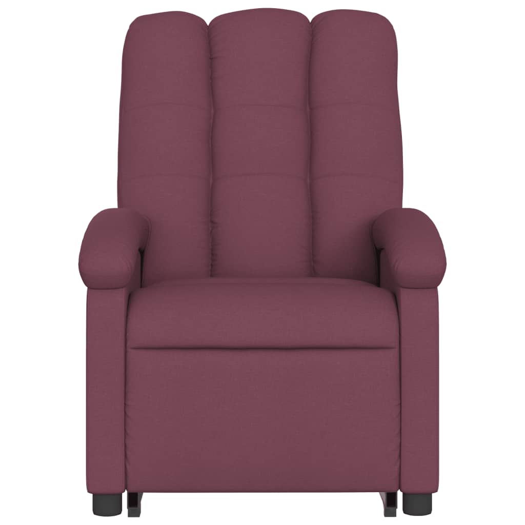 vidaXL Stand up Massage Recliner Chair Purple Fabric-6