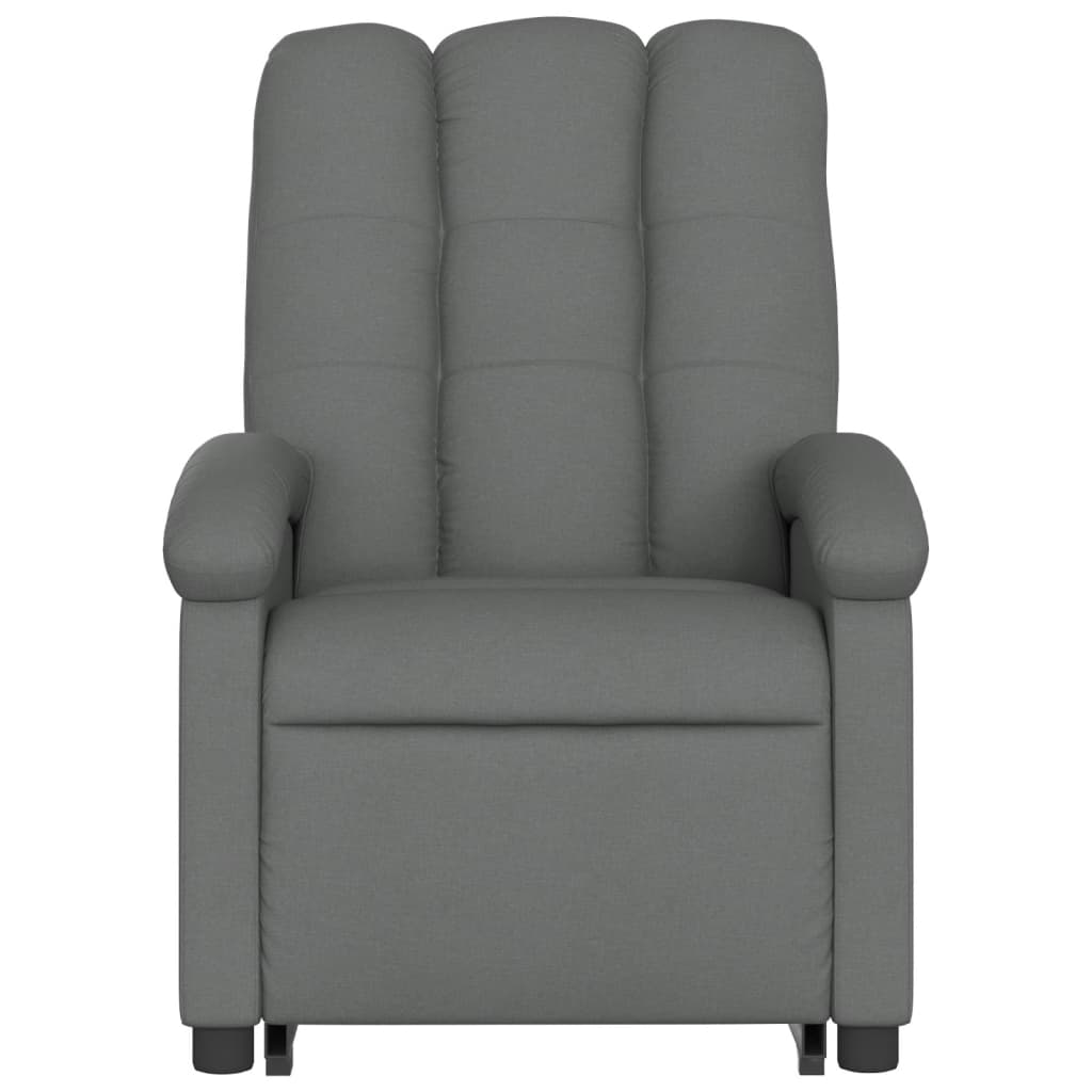 vidaXL Electric Stand up Massage Recliner Chair Dark Gray Fabric-6