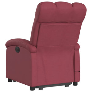 vidaXL Electric Stand up Massage Recliner Chair Wine Red Fabric-2