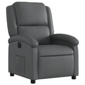 vidaXL Electric Recliner Chair Gray Faux Leather-1