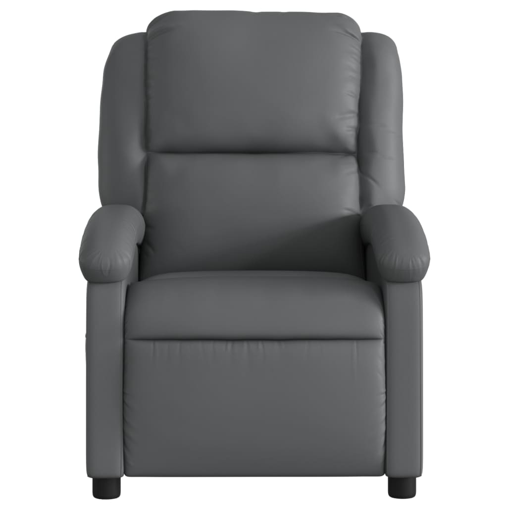 vidaXL Electric Recliner Chair Gray Faux Leather-6