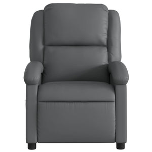 vidaXL Electric Recliner Chair Gray Faux Leather-6