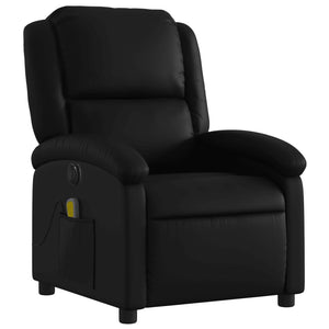 vidaXL Electric Massage Recliner Chair Black Faux Leather-1