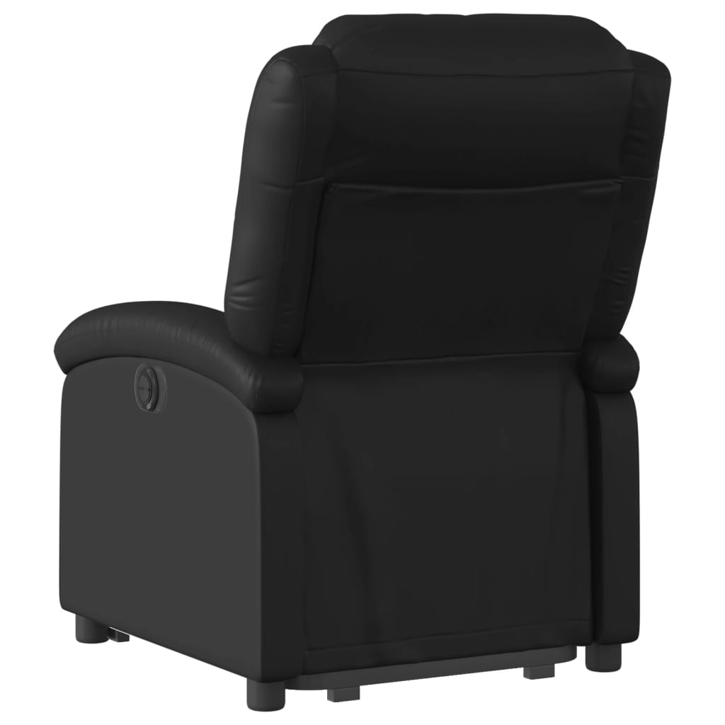 vidaXL Stand up Recliner Chair Black Faux Leather-2