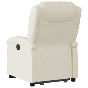 vidaXL Stand up Recliner Chair Cream Faux Leather-2