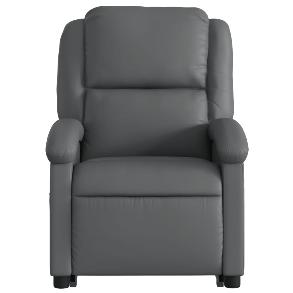 vidaXL Stand up Recliner Chair Gray Faux Leather-6