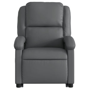 vidaXL Stand up Recliner Chair Gray Faux Leather-6